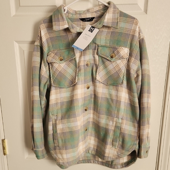 Green and Cream Utility Jacket Relaxed Fit - Picture 1 of 7